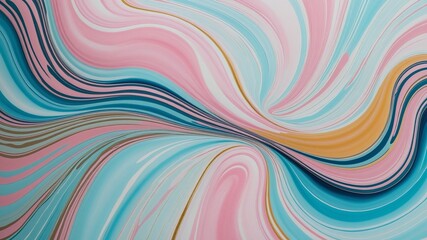 Vibrant Swirling Abstract with LightSteelBlue, Cyan, LightPink, and Gold
