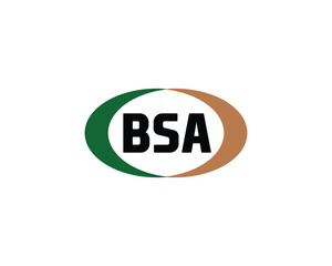 BSA logo design vector template. BSA