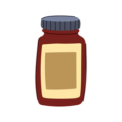 pharmacy pill bottle cartoon. container safety, cap dosage, refill storage pharmacy pill bottle sign. isolated symbol vector illustration