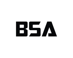BSA logo design vector template. BSA