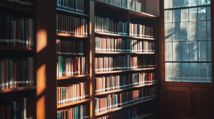Dynamic Research Space with Books and Natural Light
