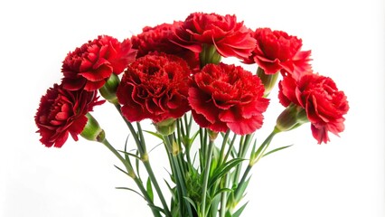 Medium Shot Bouquet Red Carnations
