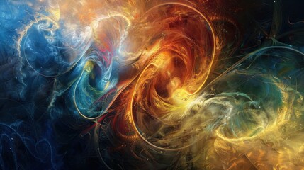 Obraz premium Vibrant Abstract Swirls of Color in Motion