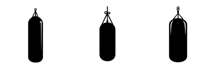 This punching bag icon has a stylish modern design