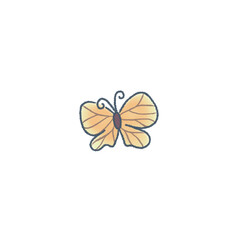 Cute yellow butterfly