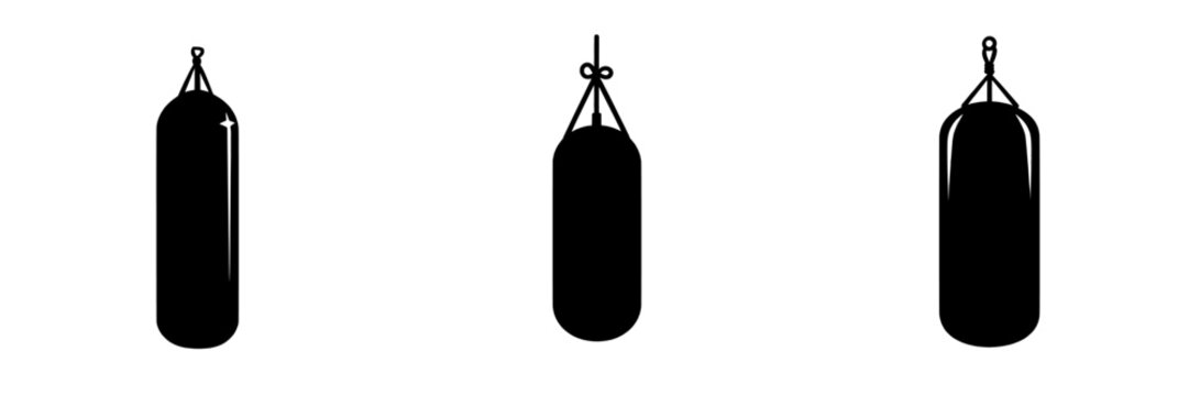 This punching bag icon has a stylish modern design