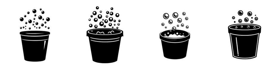 The soap spoon solid icon is a trendy design in a modern style