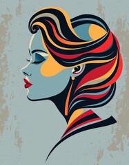 woman with hair in a dress