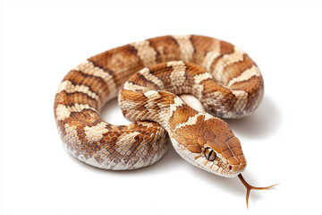 Obraz premium A detailed watercolor illustration of single snake shedding its skin, showcasing its intricate patterns and colors. snakes body is curled elegantly, highlighting its natural beauty and grace