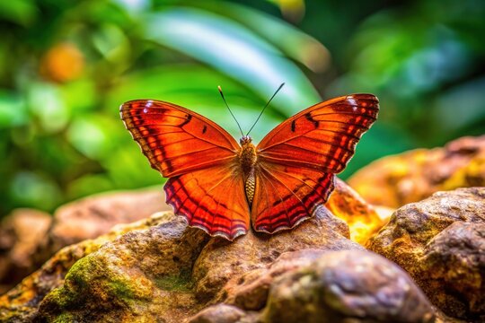 Reddish Mapwing Butterfly on Rock in Mexico - Stunning Nature Photography