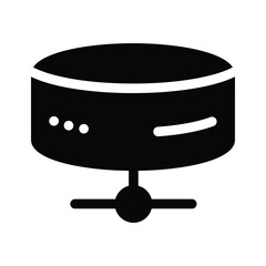 A simple database icon representing data storage or management