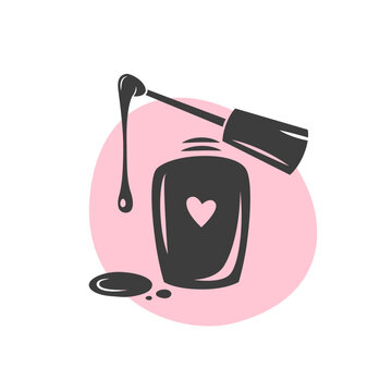 recommend clip art: Nail studio logo. Nail polish. Minimalistic vector illustration for beauty salon