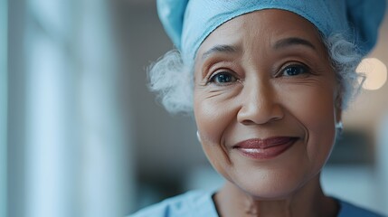 Caring Nurse Offering Compassionate Assistance and Support to a Happy Elderly Black Woman in a Nursing Home or Senior Care Facility Demonstrating the Empathy and Kindness in Senior Healthcare