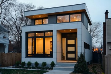 Stylish Modern Compact Home with Unique Exterior Design