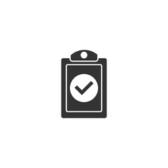 Clipboard With List check icon isolated on transparent background
