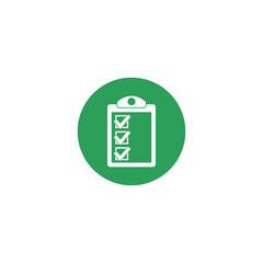 Clipboard list icon isolated on transparent background