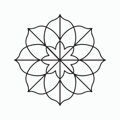 simple mandala coloring page, pattern mandala, geometric mandala vector design