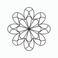 simple mandala coloring page, pattern mandala, geometric mandala vector design