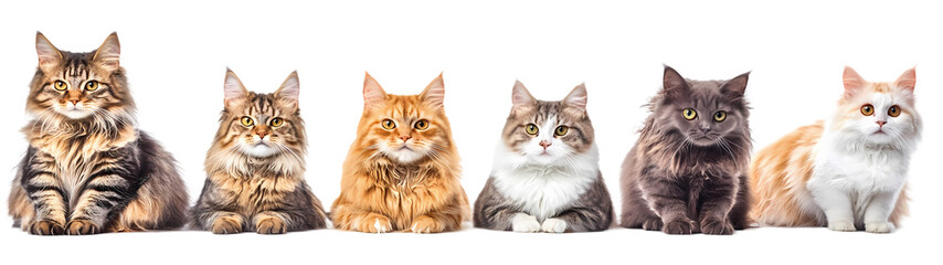 Obraz premium Cat portrait Isolated on transparent background