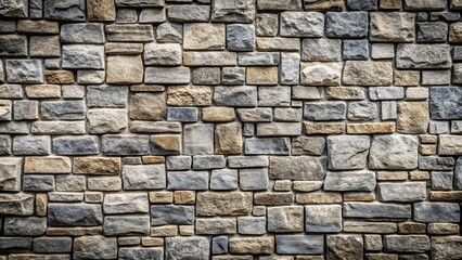Fototapeta premium Stone wall texture background with rough gray color