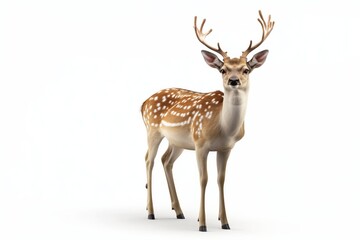 Fototapeta premium Deer animal isolated on white background 