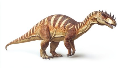 Obraz premium Detailed illustration of a dinosaur on a plain white background