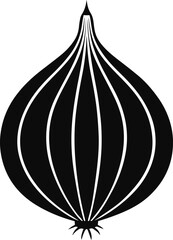 onion silhouette vector illustration