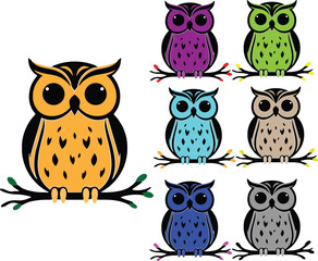 Owl Icon vector art design.