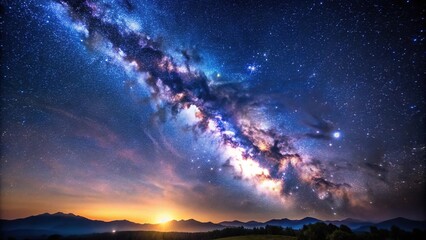 Stunning night sky with stars and Milky Way