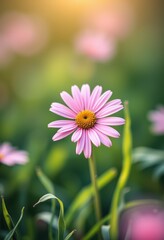 Obraz premium pink daisy in the garden