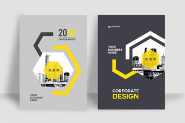 City Background Business Book Cover Design Template