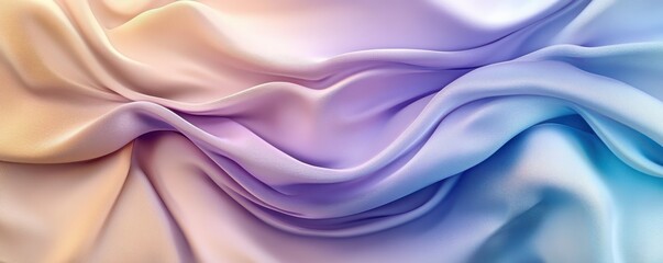 Fototapeta premium Luxurious abstract background with soft pastel fabric folds in flowing design that exudes grace and elegance