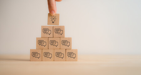 Get feedback for improvement. Listen to team and customer feedback to improve work efficiency. Team communication skill, engagement, idea sharing, open mind, customer feedback and consulting.