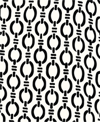 Seamless pattern of intersecting waves with swatch for filling. Celtic chain mail. Fashion geometric background for web or printing design.