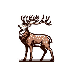 Fototapeta premium Cool deer buck isolated illustration
