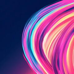 Obraz premium AI-powered art creation, abstract neon strokes, modern digital art