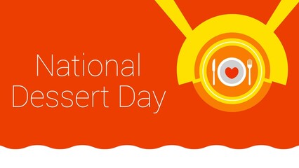 Obraz premium National Dessert Day web banner design illustration 