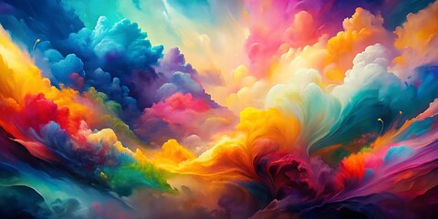 Lively watercolor background featuring a radiant array of colors, designed for high-impact creative projects. Elevate your artwork with this stunning abstract visual delight.