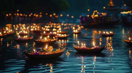 Loi Krathong in Thailand. a holiday in Thailand