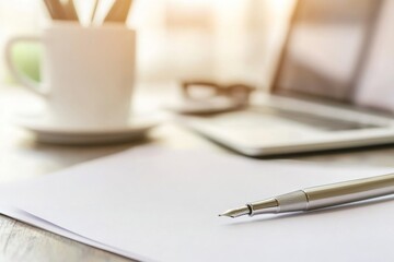 A Pen Resting On a Blank Page