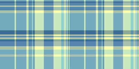 Styled textile texture vector, horizon tartan pattern check. 70s seamless fabric background plaid in cyan and pastel colors.