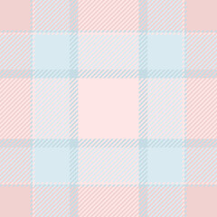 International textile tartan seamless, season pattern background texture. Masculine vector plaid fabric check in light and misty rose colors.