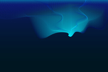 Vector illustration. Swirling lines of vibrant blue create fluid digital wave, evoking futuristic energy and movement. Perfect for tech-forward visual projects. Concept of technology, abstract motion.