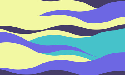 Minimalist abstract background with wavy, rippled stripes and sparse curves. Flowing, textured lines in trendy colors create a graphic look, perfect for posters, prints, or a modern, minimal design.