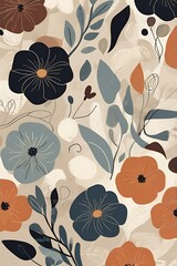 Foliage seamless pattern background and wallpaper