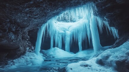 Frozen Waterfall Cave