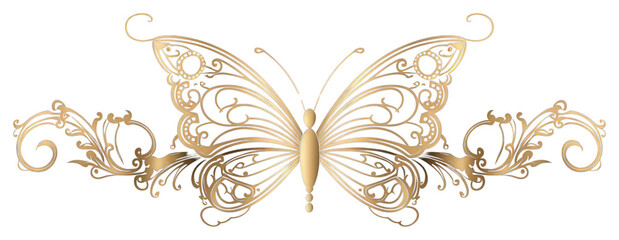 PNG Butterfly gold accessories creativity.
