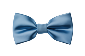 blue bow tie isolated on transparent or white background, png