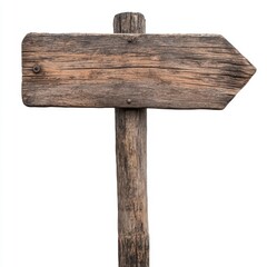 wooden rustic signage sign board signpost post wood on white background