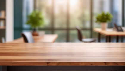 Close-Up of Empty Table with Copy Space